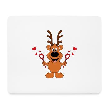 REH - LIEBE - LOVE - SEIFENBLASEN - TIERISCH - Mousepad (Querformat) - Weiß - Vorne