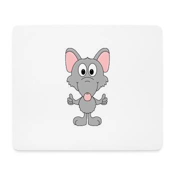 RATTE - LIKE - LIKEN - MÖGEN - DAUMEN HOCH - TIER - Mousepad (Querformat) - Weiß - Vorne