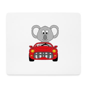 KOALA - AUTO - TIER - TIERISCH - AUTOFAHRER - Mousepad (Querformat) - Weiß - Vorne