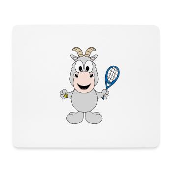 TENNIS - ZIEGE - SPORT - TIER - TIERISCH - Mousepad (Querformat) - Weiß - Vorne