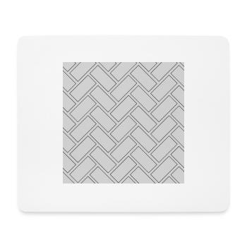 Rectangle carrelage motif sans couture - Tapis de souris (format paysage) - blanc - Devant