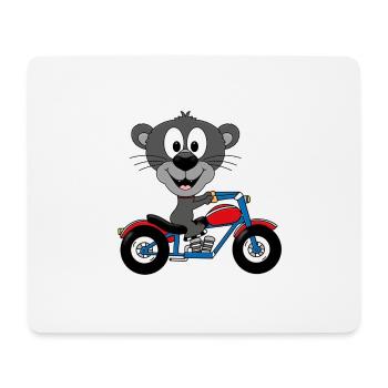 PANTHER - MOTORRAD - BIKER - TIERISCH - TIER - Mousepad (Querformat) - Weiß - Vorne