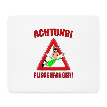 PFERD - FUßBALL - TORWART - FLIEGENFÄNGER - SPORT - Mousepad (Querformat) - Weiß - Vorne