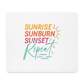 Sunrise Sunburn Sunset Repeat - Mousepad (Querformat) - Weiß - Vorne