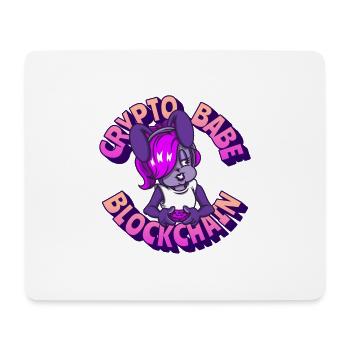 Crypto Babe Blockchain transparent - Tapis de souris (format paysage) - blanc - Devant