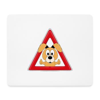 ACHTUNG - HUND - TIER - TIERISCH - HUNDE - Mousepad (Querformat) - Weiß - Vorne