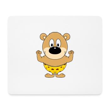 TEDDYBÄR - MUSKELN - FITNESS - BODYBUILDING - FIT - Mousepad (Querformat) - Weiß - Vorne