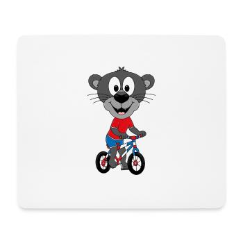 PANTHER - FAHRRAD - TIER - TIERISCH - BIKER - Mousepad (Querformat) - Weiß - Vorne