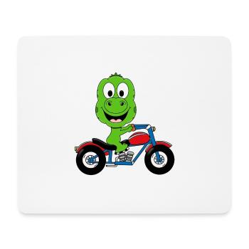 DINOSAURIER - MOTORRAD - BIKER - MOTORSPORT - Mousepad (Querformat) - Weiß - Vorne