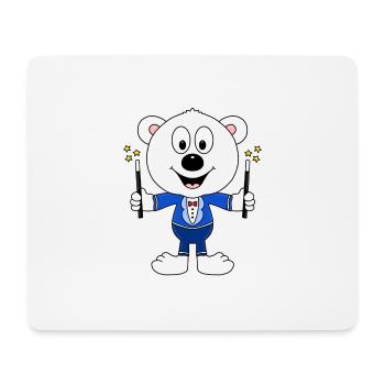 EISBÄR - ZAUBERER - MAGIER - ZAUBERN - TIERISCH - Mousepad (Querformat) - Weiß - Vorne