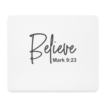 Christian Design Glaube Markus 9 Vers 23 - Mousepad (Querformat) - Weiß - Vorne
