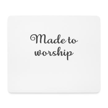 Christian Design Made to Worship - Mouse Pad (horizontal) - white - Front