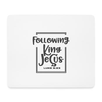 Christliches Design nach König Jesus Lukas 9:23 - Mousepad (Querformat) - Weiß - Vorne