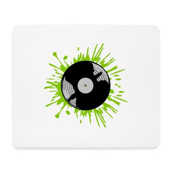 Gouttes de disque vinyle Color blobs - Tapis de souris (format paysage) - blanc - Devant