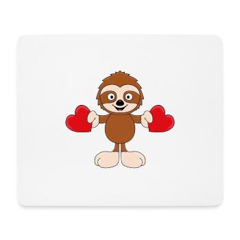 FAULTIER - LIEBE - LOVE - TIERISCH - VERLIEBT - Mousepad (Querformat) - Weiß - Vorne