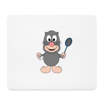 MAULWURF - FEDERBALL - BADMINTON - SPORT - Mousepad (Querformat) - Weiß - Vorne