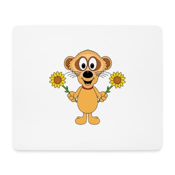 ERDMÄNNCHEN - BLUMEN - TIER - LIEBE - LOVE - Mousepad (Querformat) - Weiß - Vorne