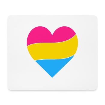 Pan Herz | Pride - Mousepad (Querformat) - Weiß - Vorne