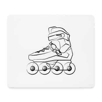 inlineskates inlineskate rollerblades rollerskates - Mousepad (Querformat) - Weiß - Vorne