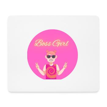 Girls are the boss - Mouse Pad (horizontal) - white - Front