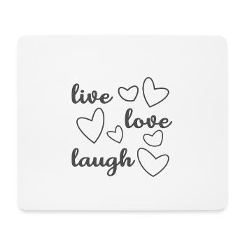 Leben, lieben, lachen Way to go!! - Mousepad (Querformat) - Weiß - Vorne