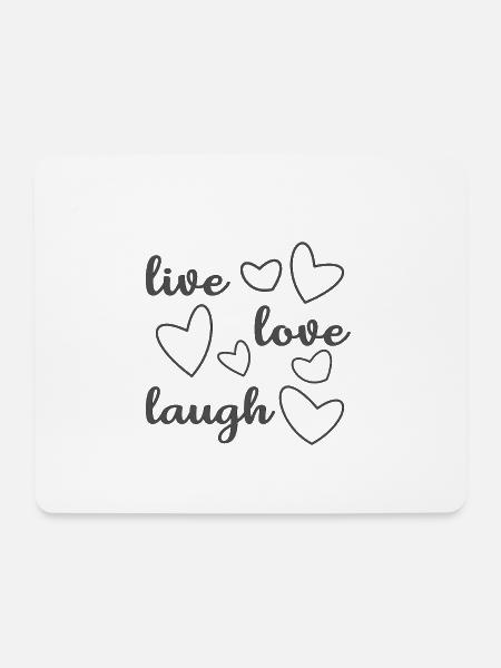 Leben, lieben, lachen Way to go!! - Mousepad (Querformat) - Weiß