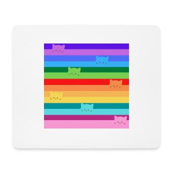 Rainbow cats - Mouse Pad (horizontal) - white - Front