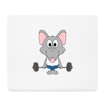 RATTE - FITNESS - SPORT - TIER - TIERISCH - Mousepad (Querformat) - Weiß - Vorne