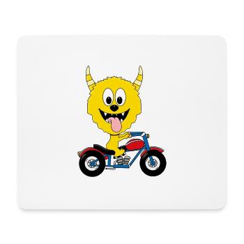 MONSTER - MOTORRAD - BIKER - TIER - TIERISCH - Mousepad (Querformat) - Weiß - Vorne