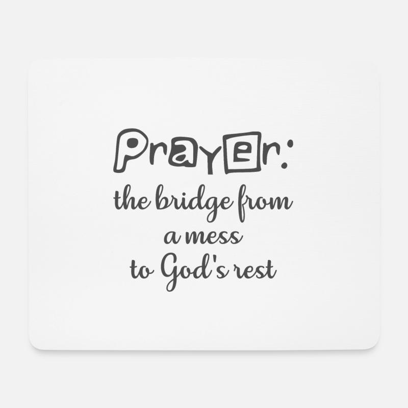 Christian Design Prayer, Die Brücke aus einem Durcheinander - Mousepad (Querformat) - Weiß