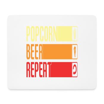Répétition de la bière Popcorn - Tapis de souris (format paysage) - blanc - Devant