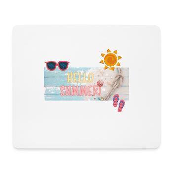 Hallo Sommer, Hallo Sommer - Mousepad (Querformat) - Weiß - Vorne