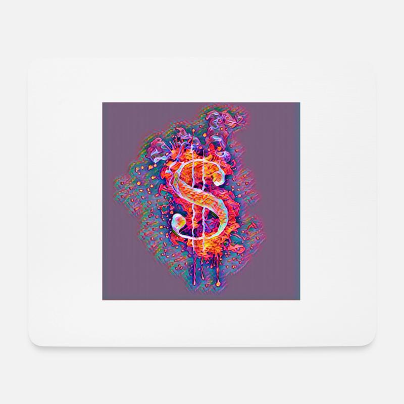 dollar symbol - Mouse Pad (horizontal) - white