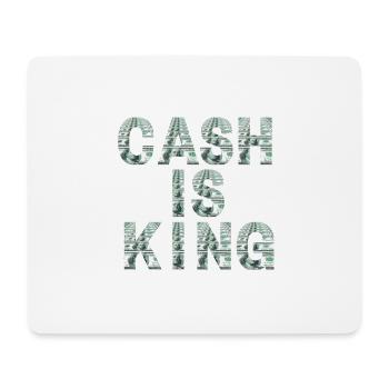 cash is king, l'argent liquide est roi - Tapis de souris (format paysage) - blanc - Devant