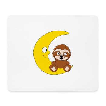 FAULTIER - MOND - TIER - TIERISCH - Mousepad (Querformat) - Weiß - Vorne