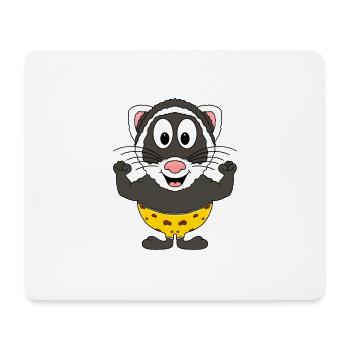 FRETTCHEN - MUSKELN - FITNESS - BODYBUILDING - Mousepad (Querformat) - Weiß - Vorne