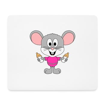 MAUS - BABY - FLÄSCHCHEN - GEBURT - KIND - TIER - Mousepad (Querformat) - Weiß - Vorne