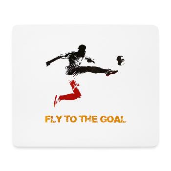 Football Soccer - Tapis de souris (format paysage) - blanc - Devant