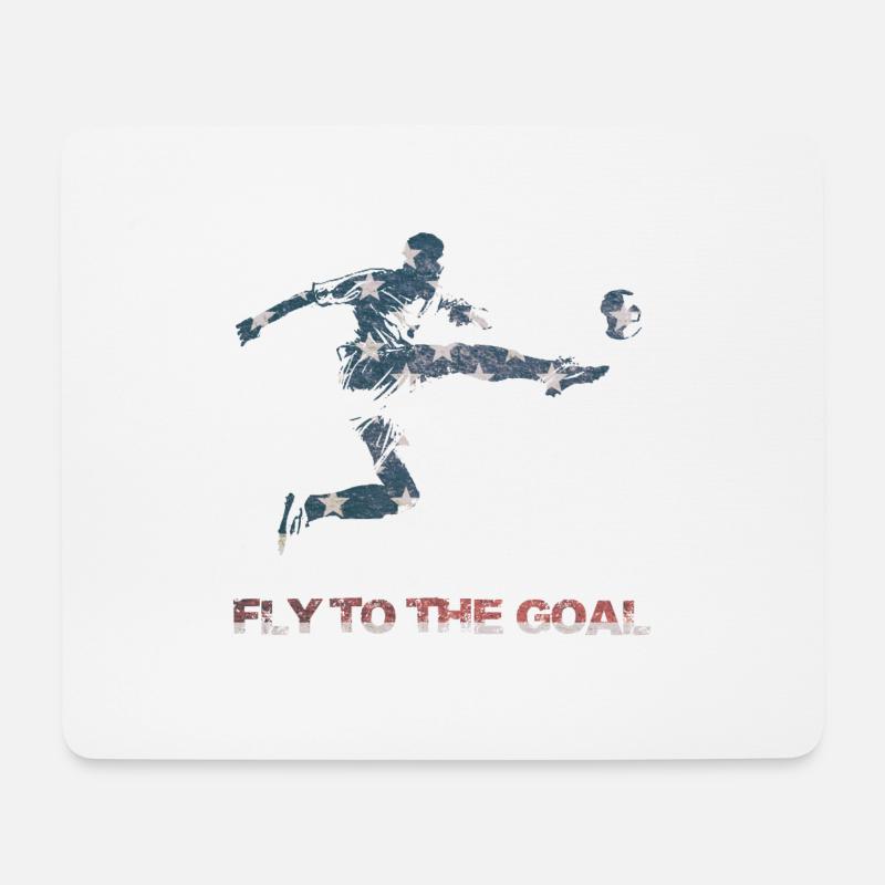 Fußball Fußball - Mousepad (Querformat) - Weiß