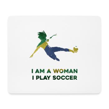 Women's Soccer - Mouse Pad (horizontal) - white - Front