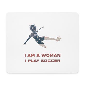 Frauenfußball - Mousepad (Querformat) - Weiß - Vorne