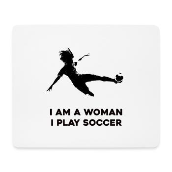 Frauenfußball - Mousepad (Querformat) - Weiß - Vorne