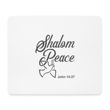 Christian Design Shalom, Friede Johannes 14 Vers 27 - Mousepad (Querformat) - Weiß - Vorne