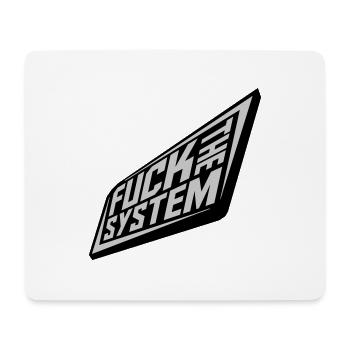 Punk fuck the system - Mousepad (Querformat) - Weiß - Vorne