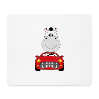 ZEBRA - AUTO - TIER - TIERISCH - Mousepad (Querformat) - Weiß - Vorne