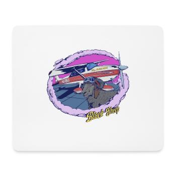 Cessna Mouton noir - Tapis de souris (format paysage) - blanc - Devant