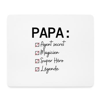 Liste de papa - Tapis de souris (format paysage) - blanc - Devant