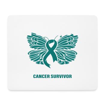 Je suis une survivante du cancer du col de l’utérus - Tapis de souris (format paysage) - blanc - Devant