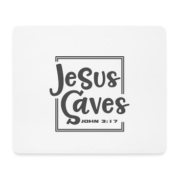 Conception chrétienne Jésus sauve Jean 3 verset 17 - Tapis de souris (format paysage) - blanc - Devant