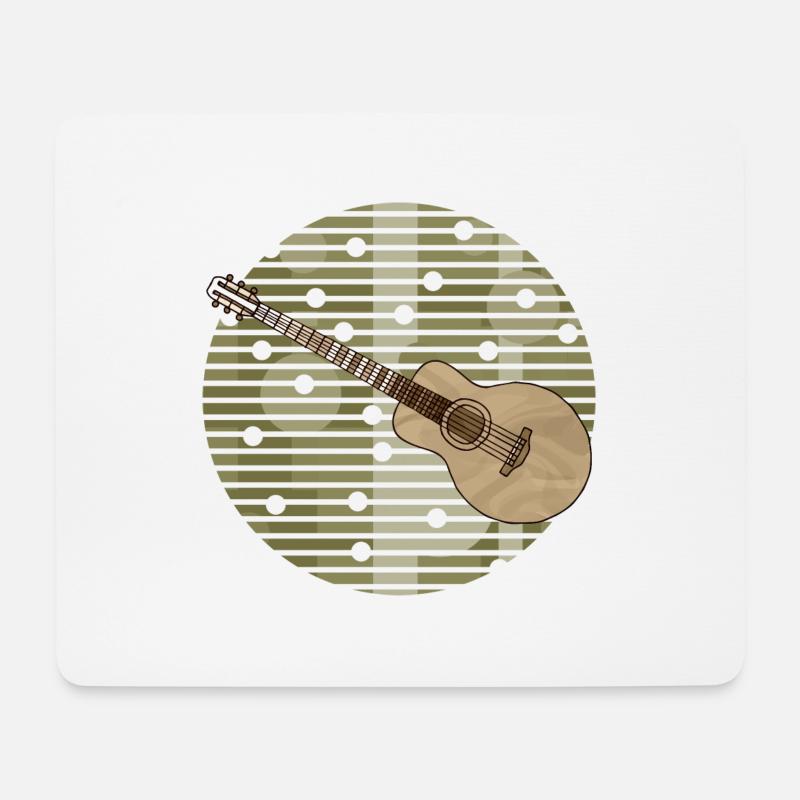 Gitarre - Mousepad (Querformat) - Weiß